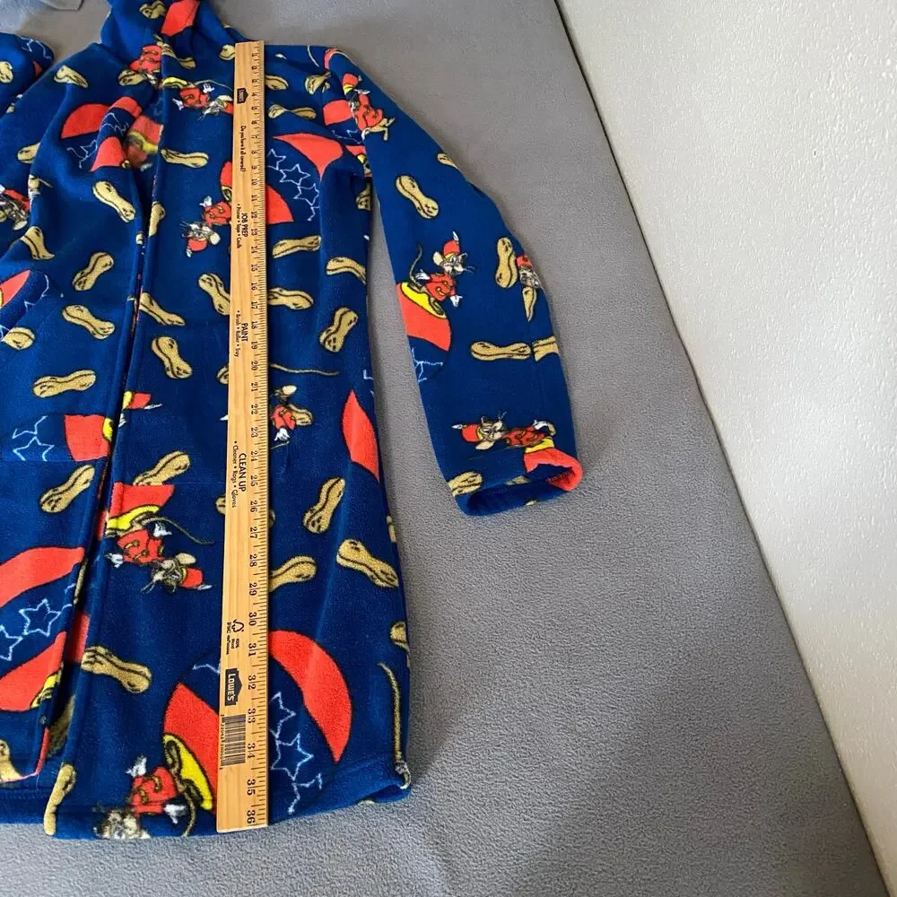 Disney Dumbo Fleece Hoodie Loungewear Womens S Blue Comfy Timothy Mouse